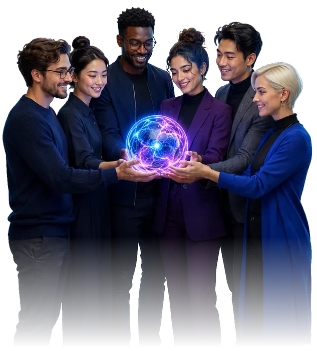 Members of an English-speaking AI community exploring artificial intelligence